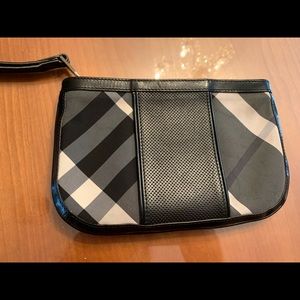 Authentic Burberry Charcoal Check Wristlet